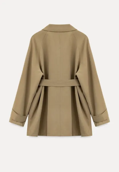 Double Breasted Belted Trench Coat