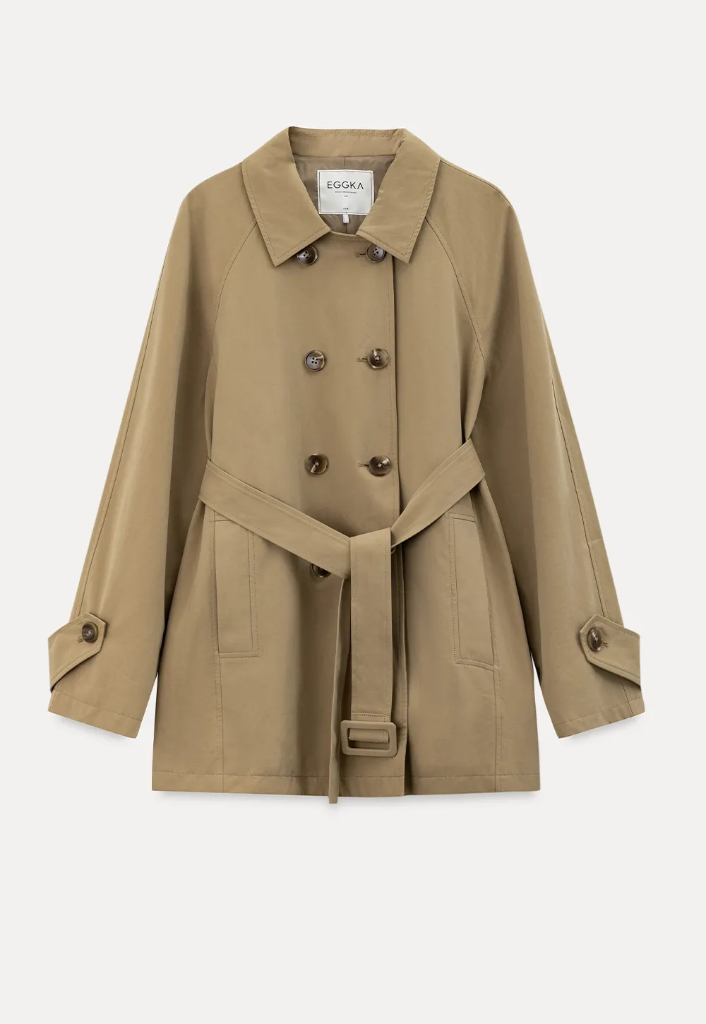 Double Breasted Belted Trench Coat