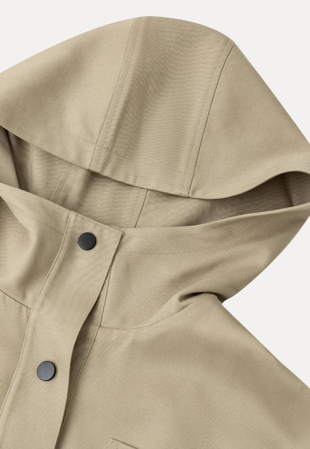 Drawstring Waist Hooded Trench Coat