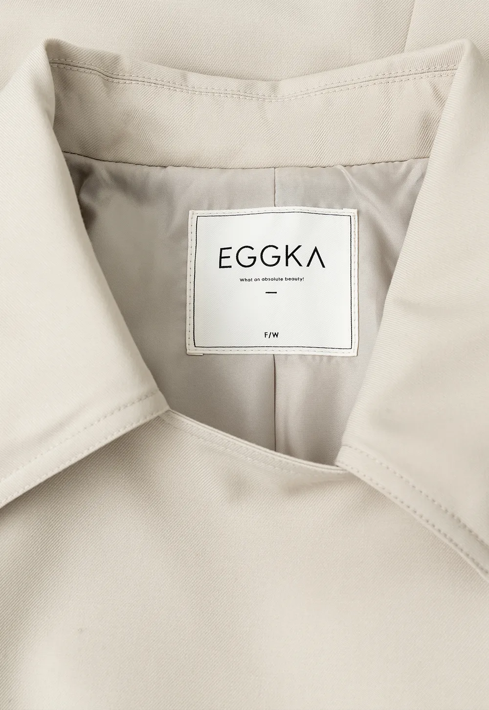 Oversized Notched Collar Trench Coat