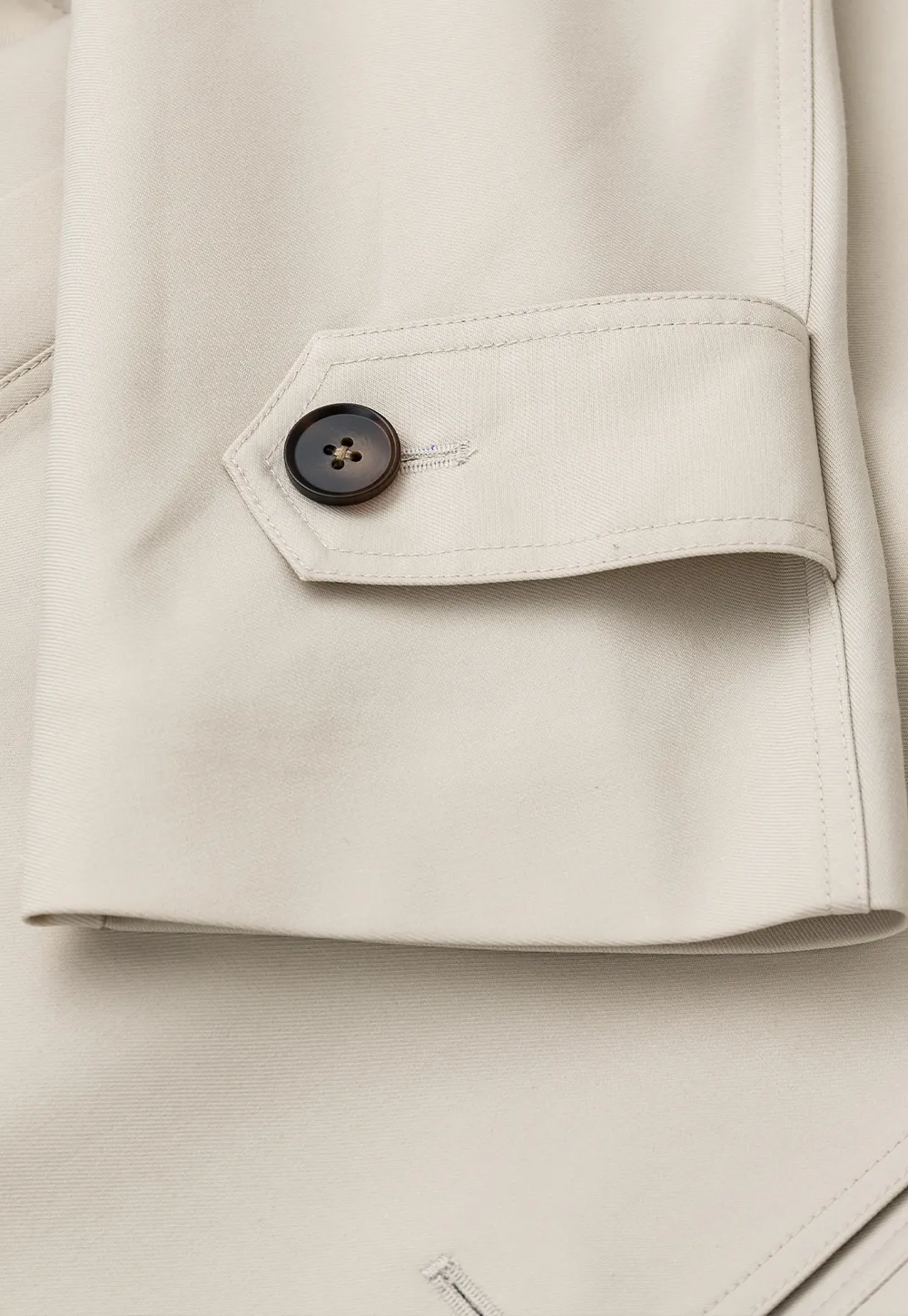 Oversized Notched Collar Trench Coat