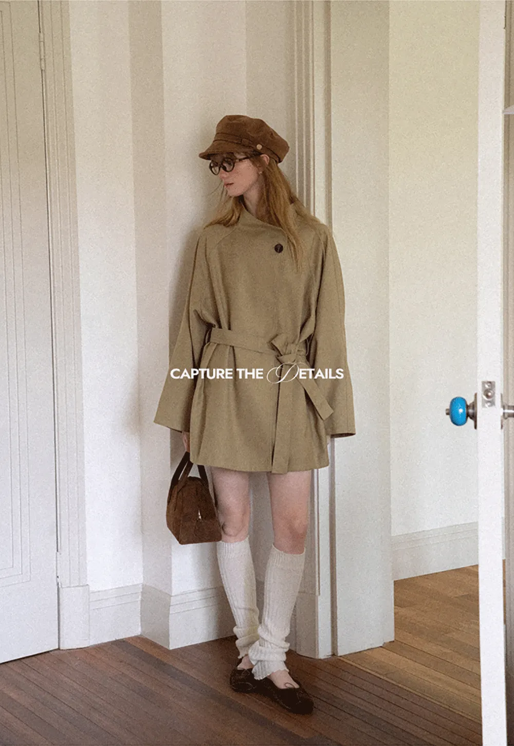 Asymmetrical Collar Oversized Belted Trench Coat