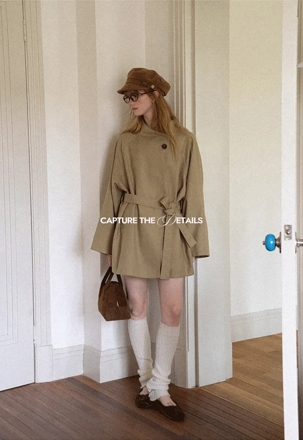 Asymmetrical Collar Oversized Belted Trench Coat
