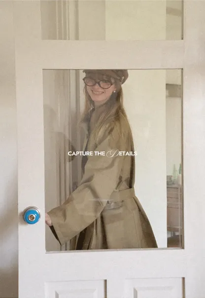 Asymmetrical Collar Oversized Belted Trench Coat