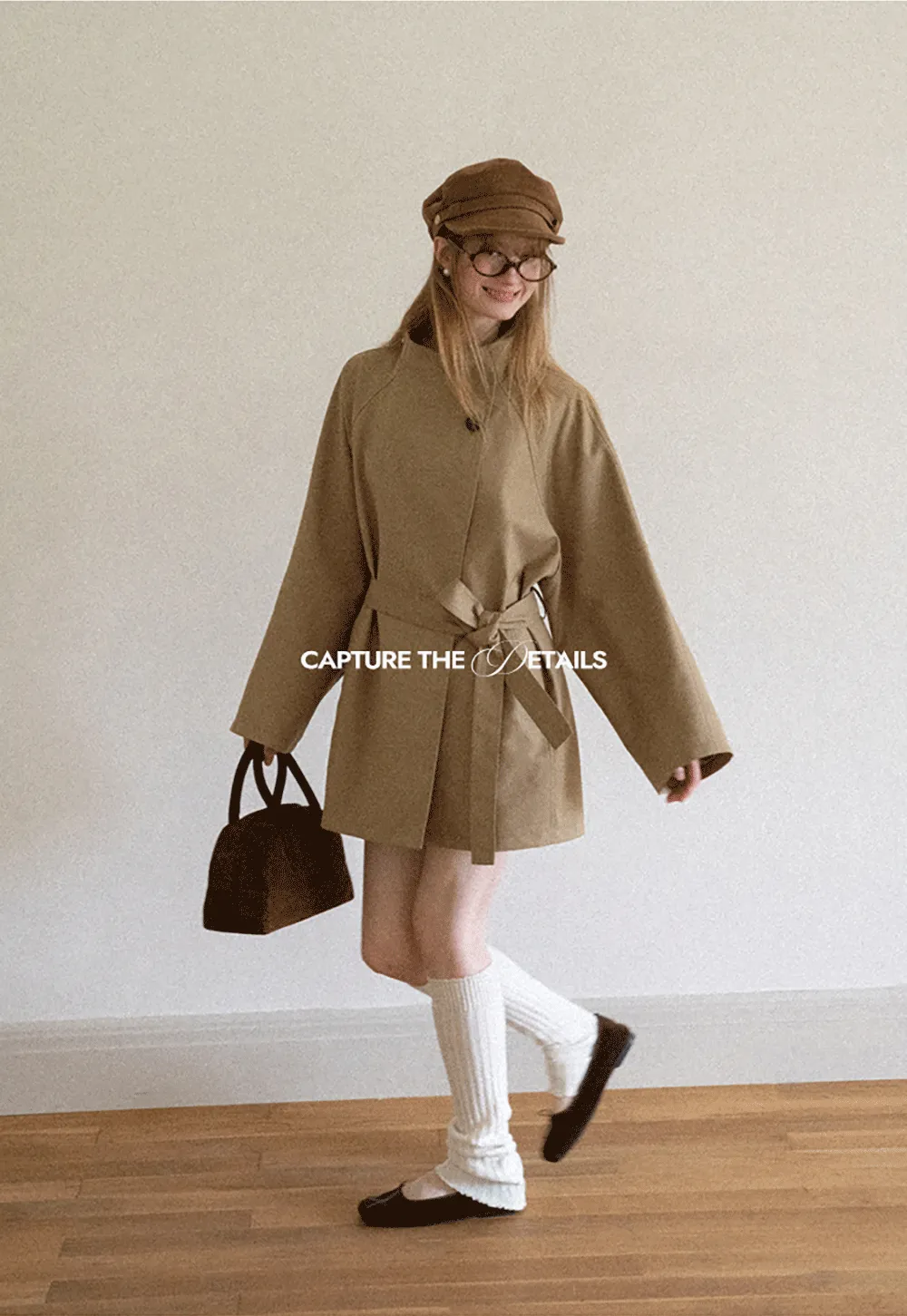 Asymmetrical Collar Oversized Belted Trench Coat