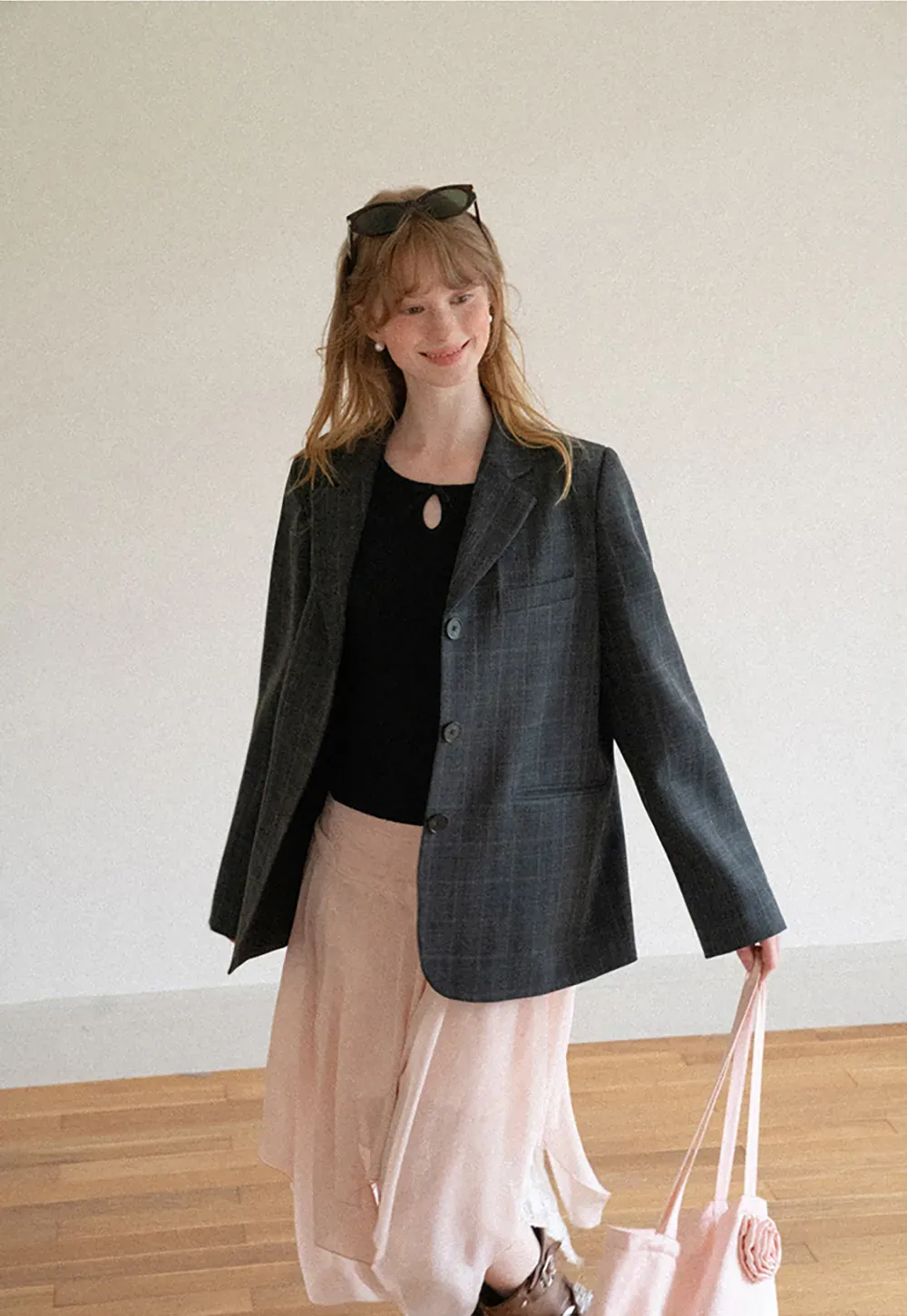 Oversized Plaid Blazer Suit