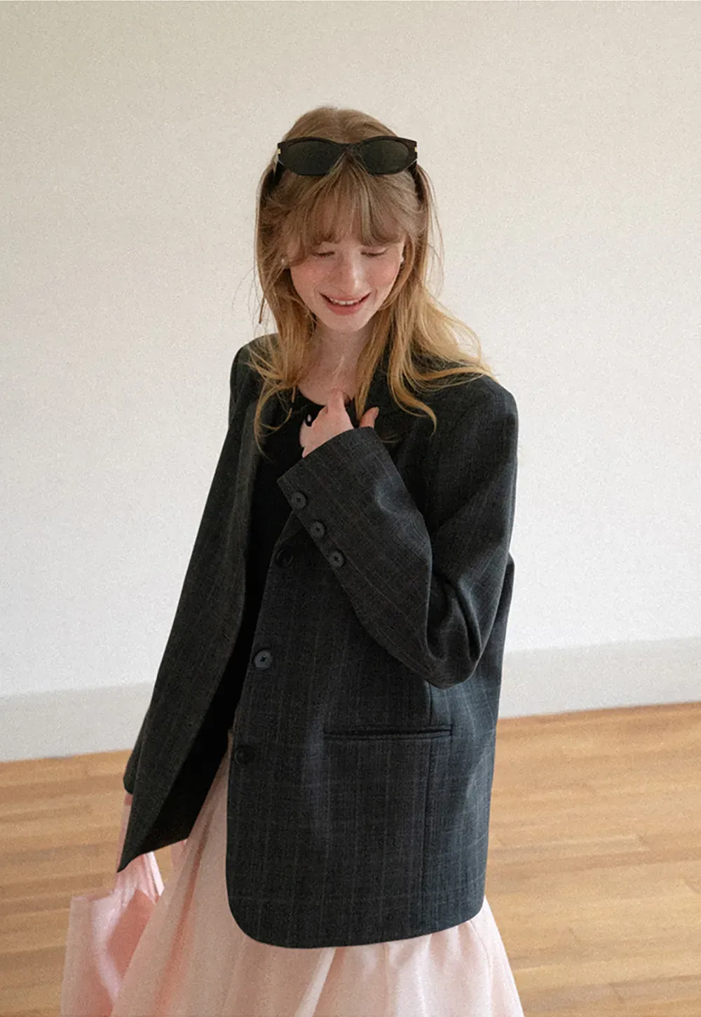 Oversized Plaid Blazer Suit