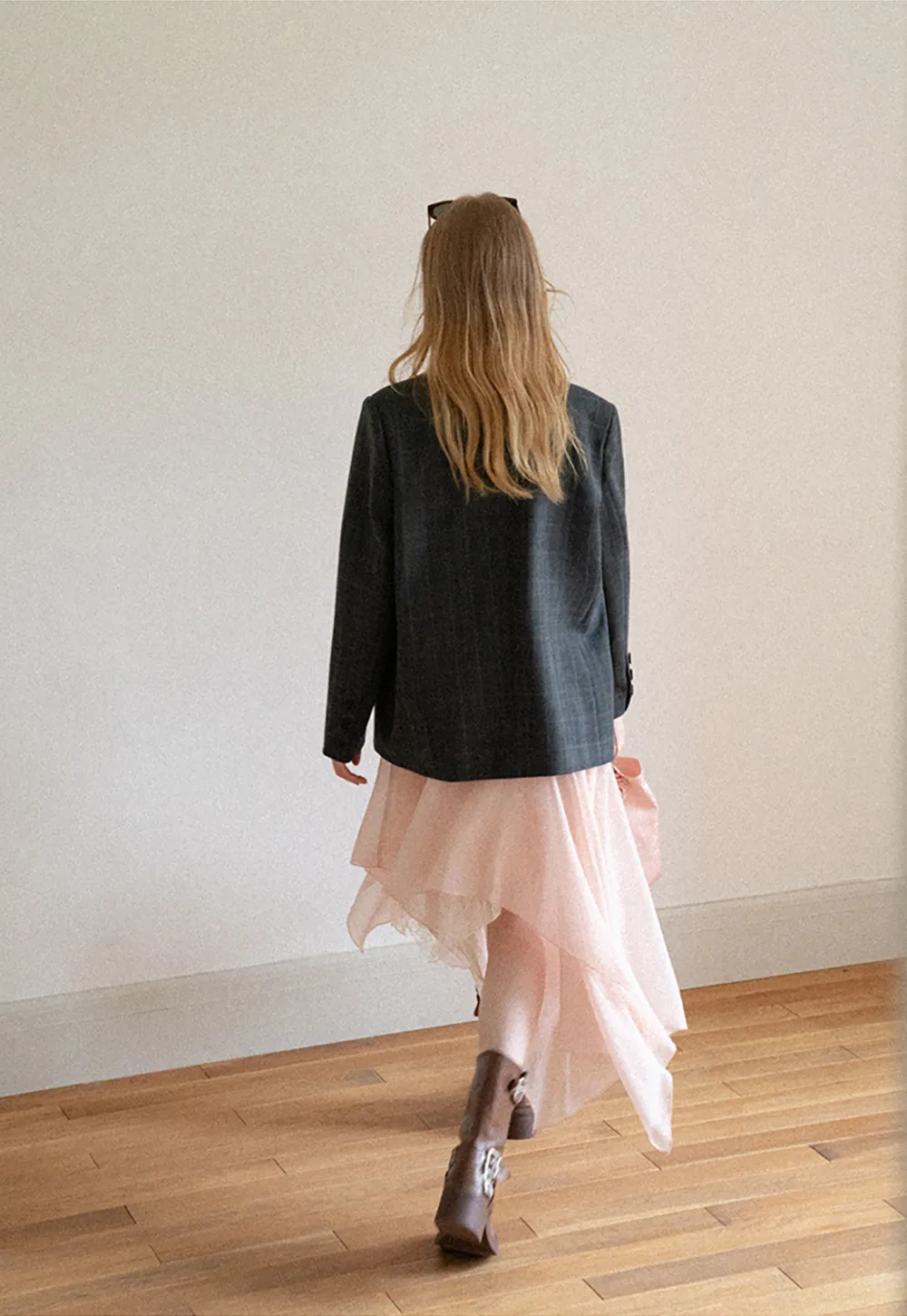 Oversized Plaid Blazer Suit