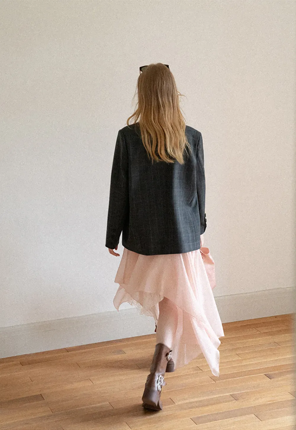 Oversized Plaid Blazer Suit
