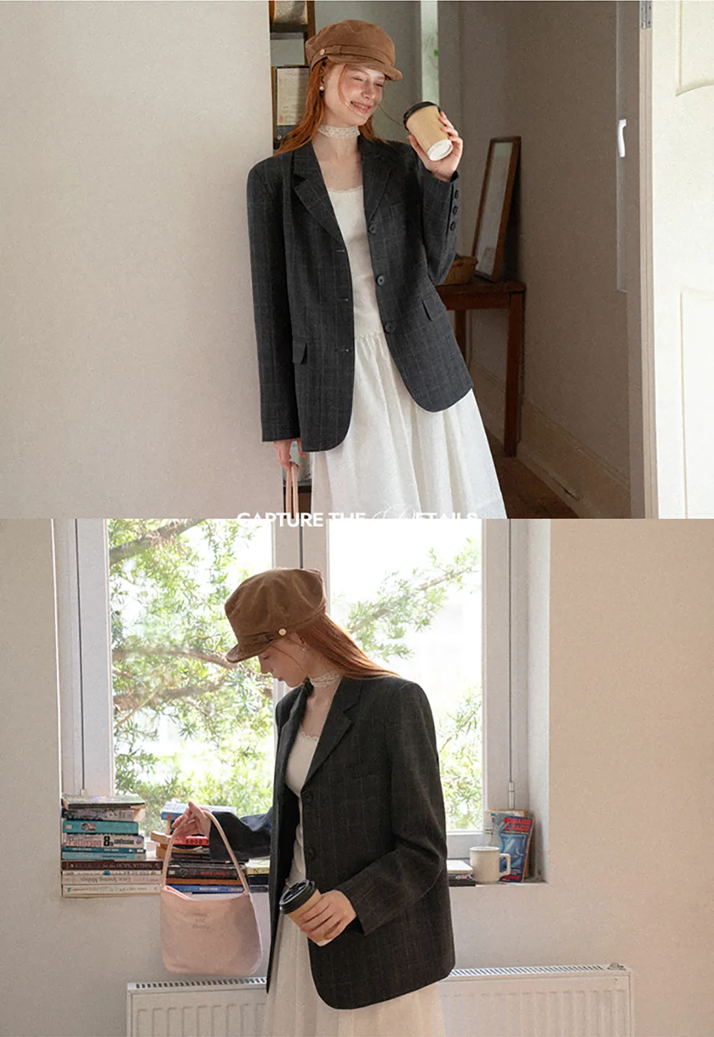 Oversized Plaid Blazer Suit