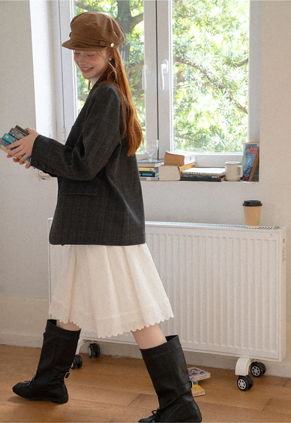 Oversized Plaid Blazer Suit
