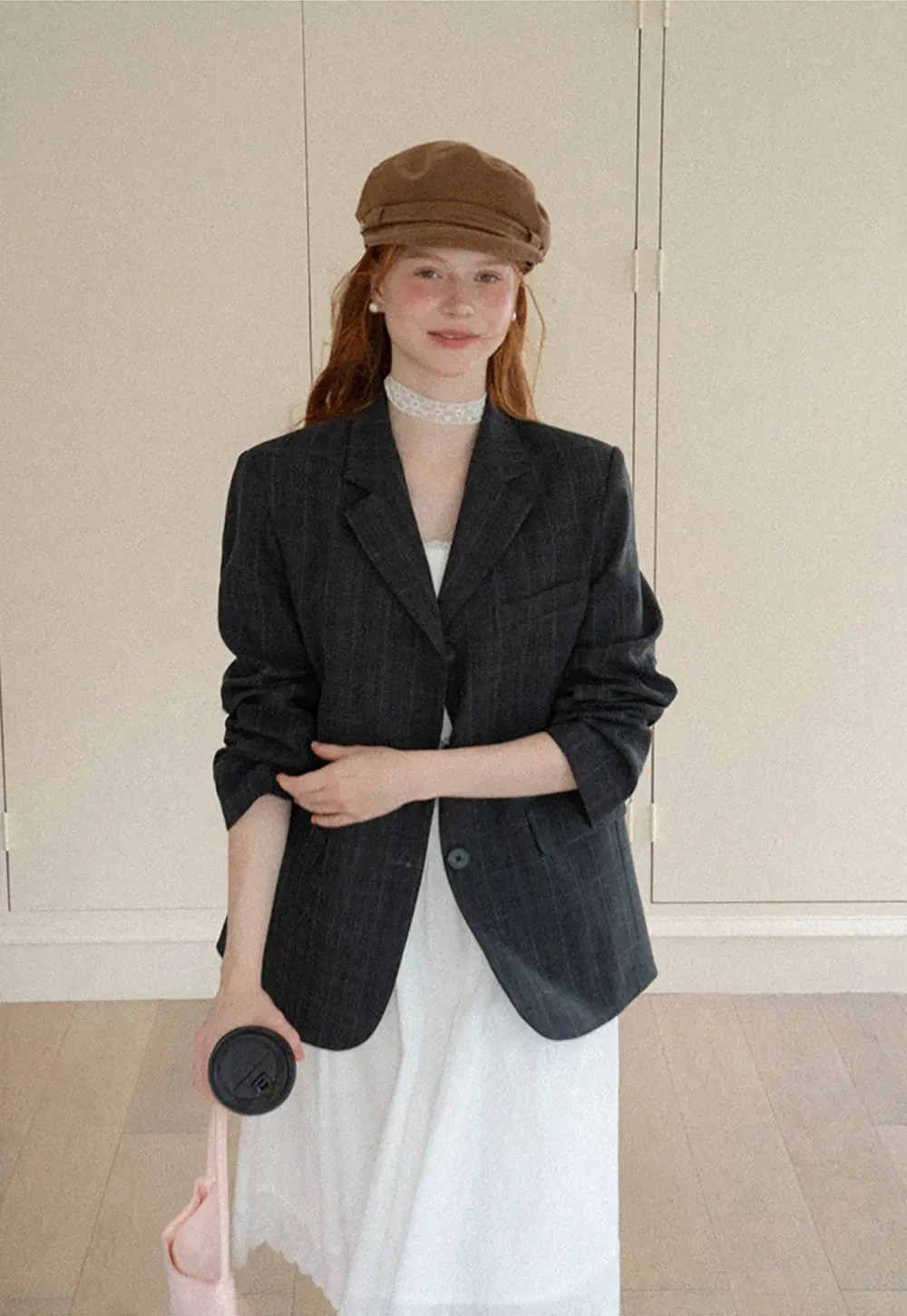 Oversized Plaid Blazer Suit