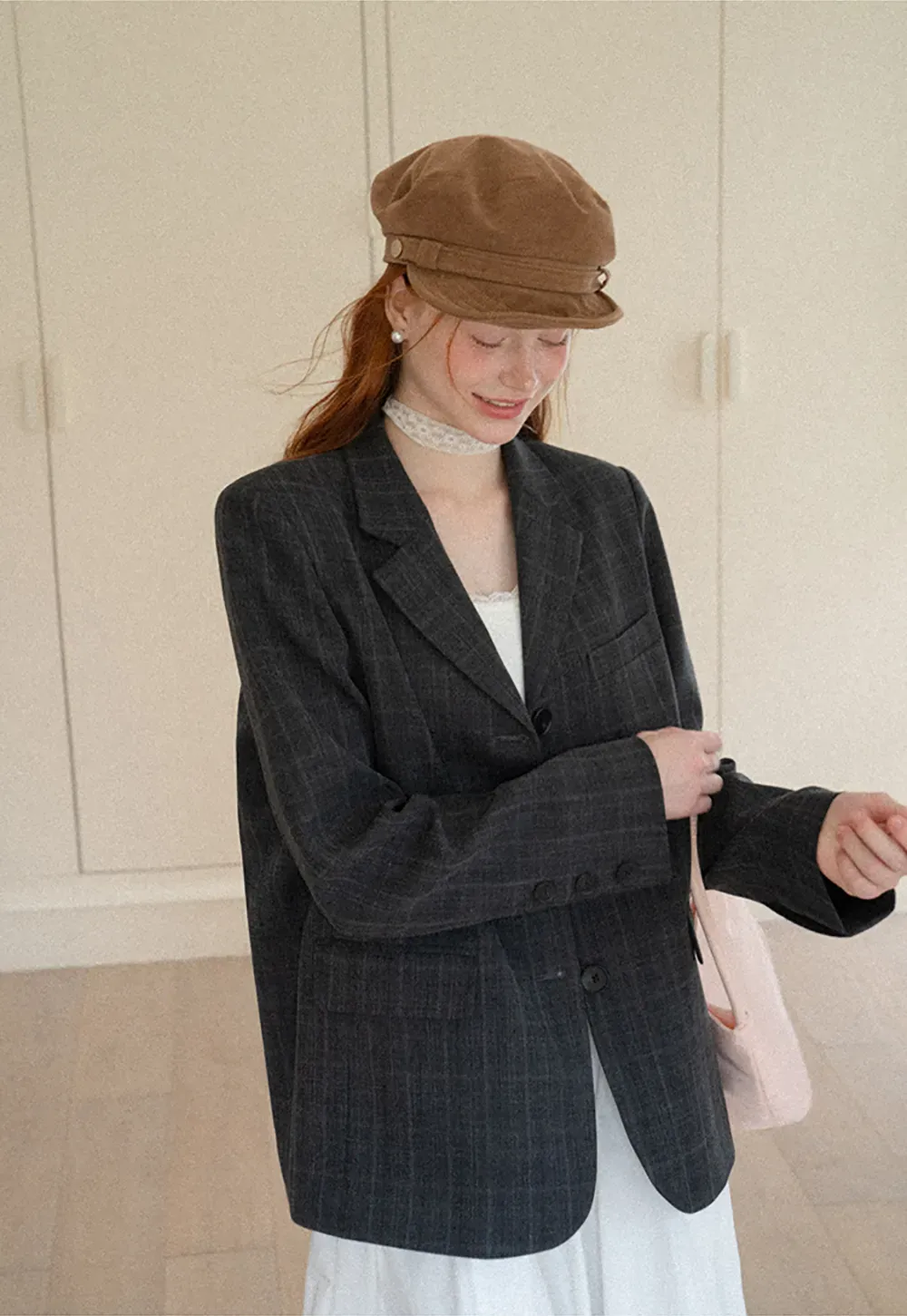 Oversized Plaid Blazer Suit