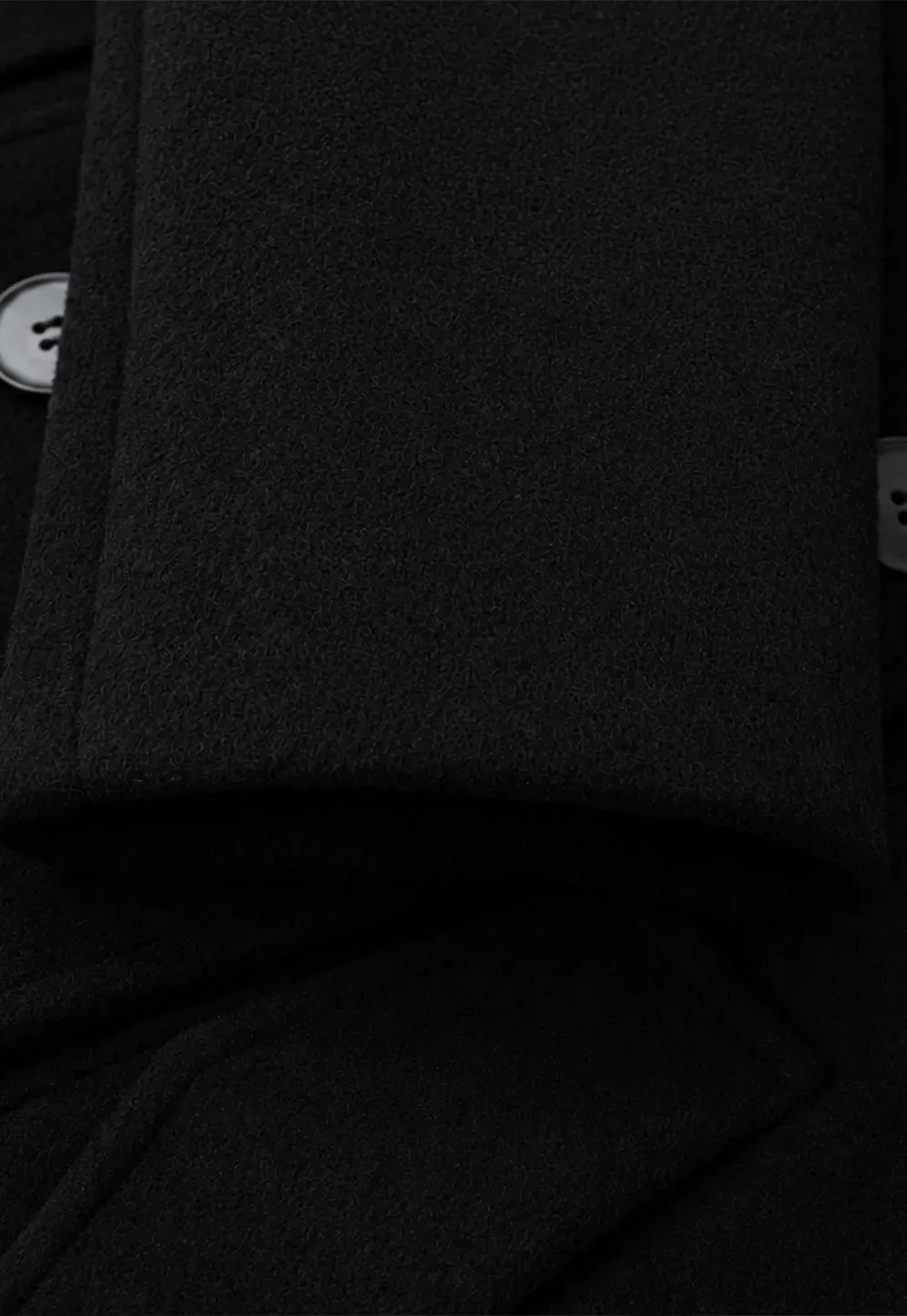 Asymmetrical Collar Double Breasted Wool Coat