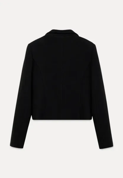 Asymmetrical Collar Double Breasted Wool Coat