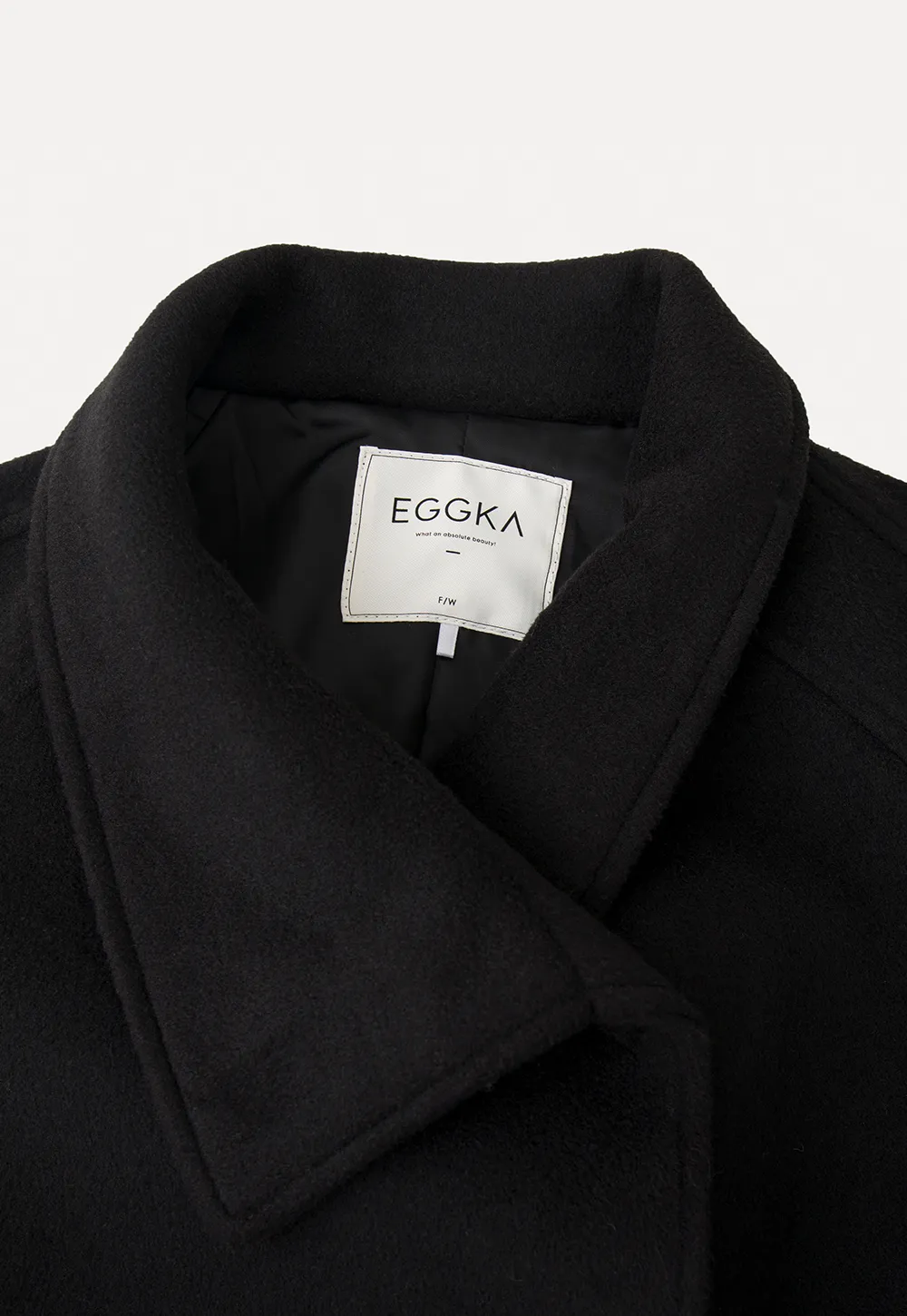 Asymmetrical Lapel Belted Wool Coat