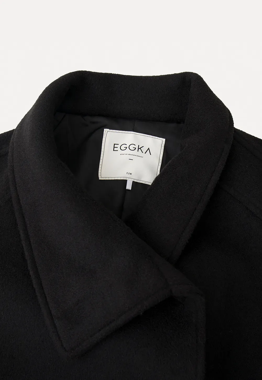 Asymmetrical Lapel Belted Wool Coat