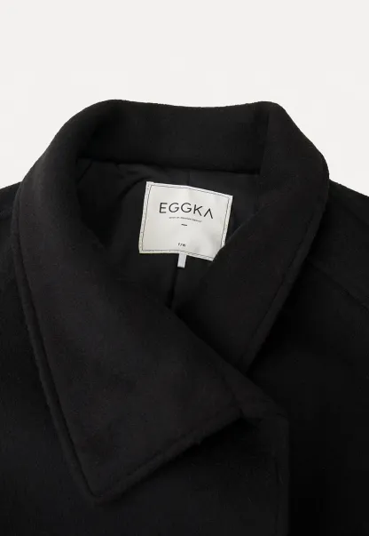 Asymmetrical Lapel Belted Wool Coat