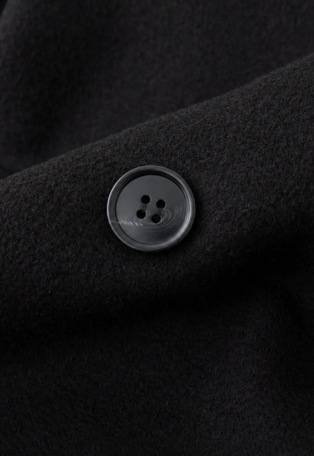 Double Breasted Notched Collar Wool Coat