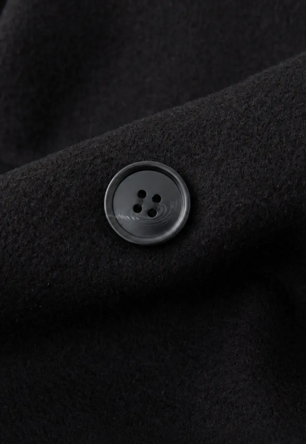 Double Breasted Notched Collar Wool Coat