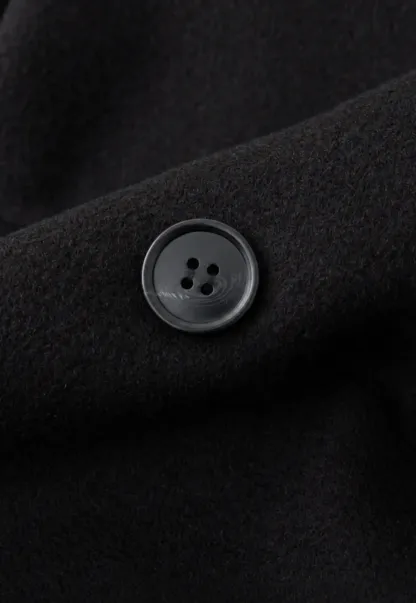 Double Breasted Notched Collar Wool Coat