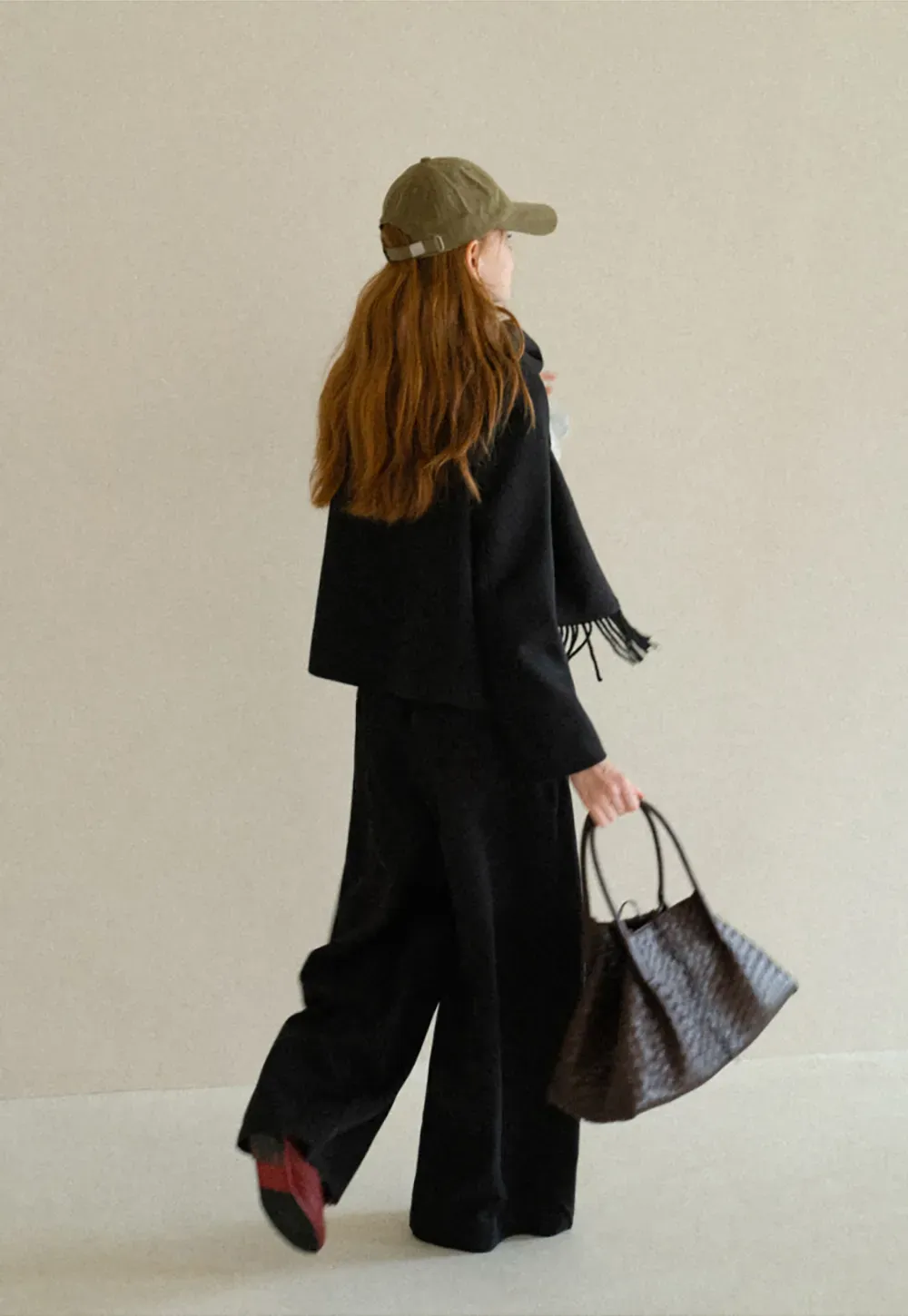 Double Breasted Notched Collar Wool Coat