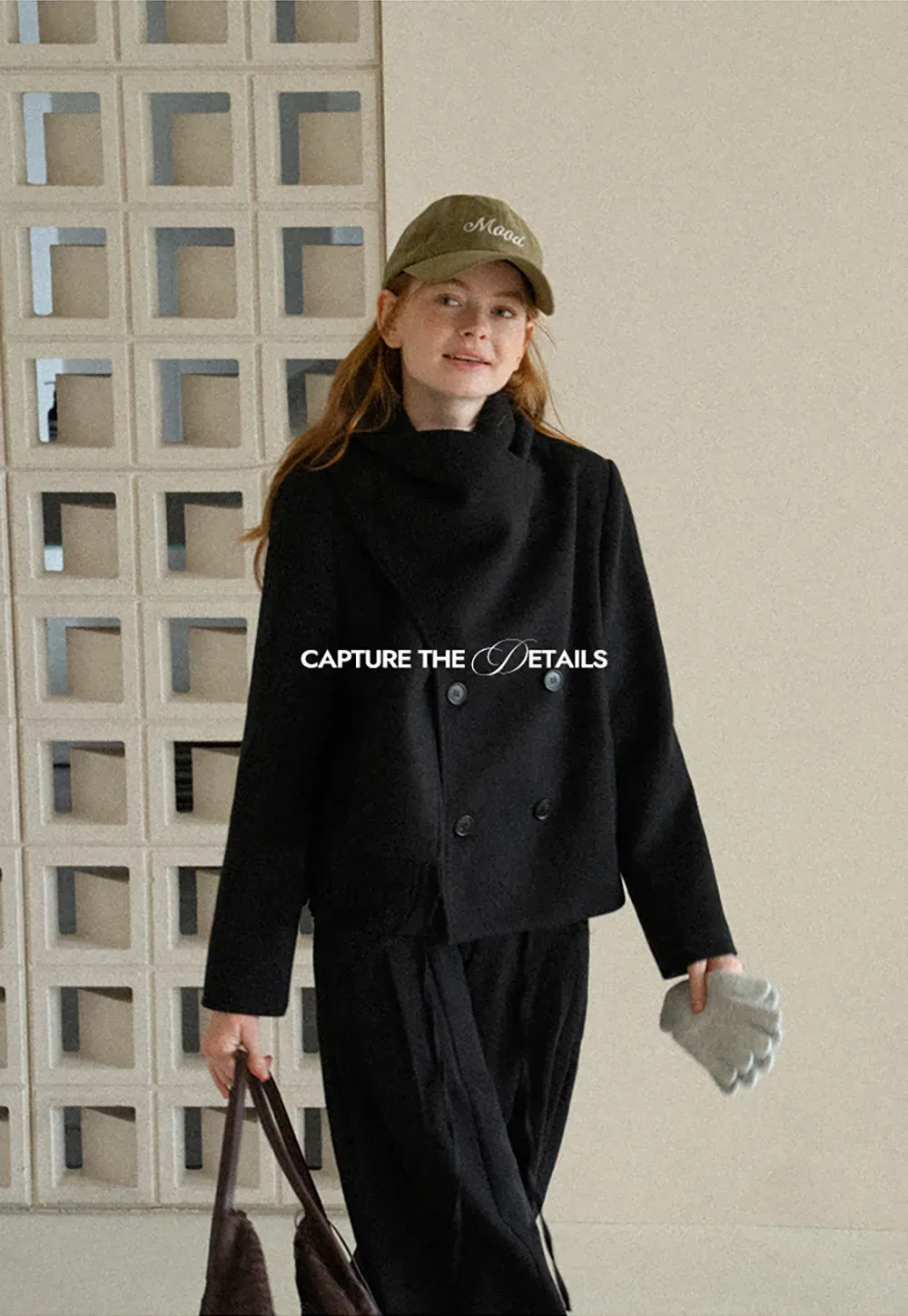 Double Breasted Notched Collar Wool Coat