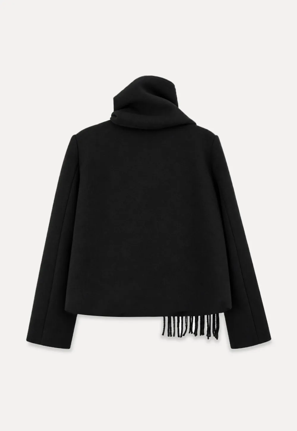 Double Breasted Notched Collar Wool Coat