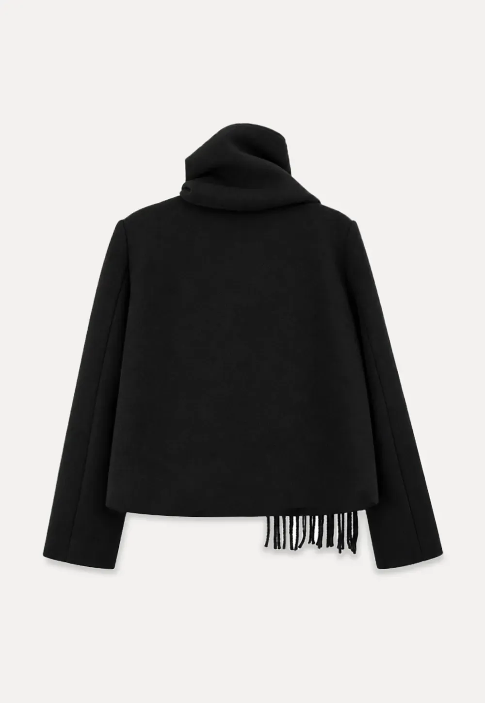 Double Breasted Notched Collar Wool Coat