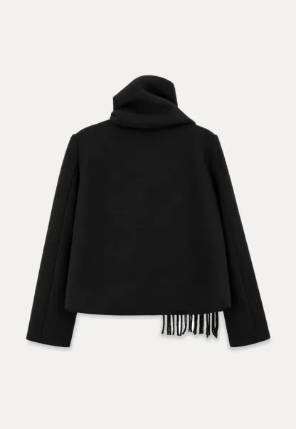 Double Breasted Notched Collar Wool Coat