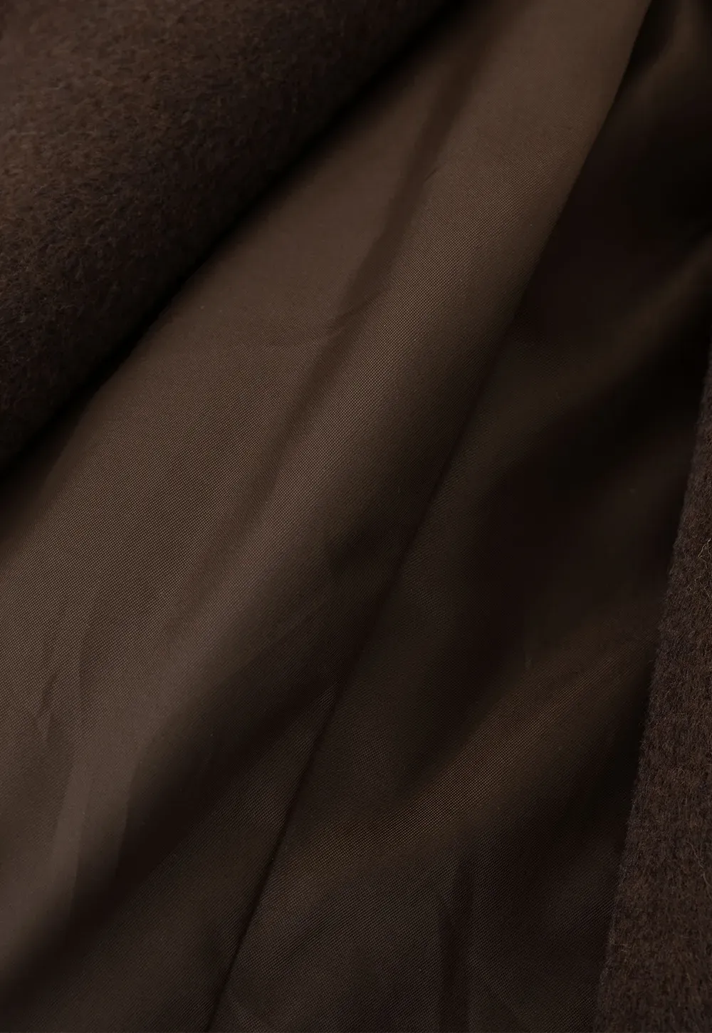 Shearling Collar Wool Coat
