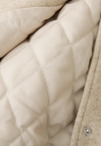 Faux Fur Trim Hooded Oversized Wool Coat