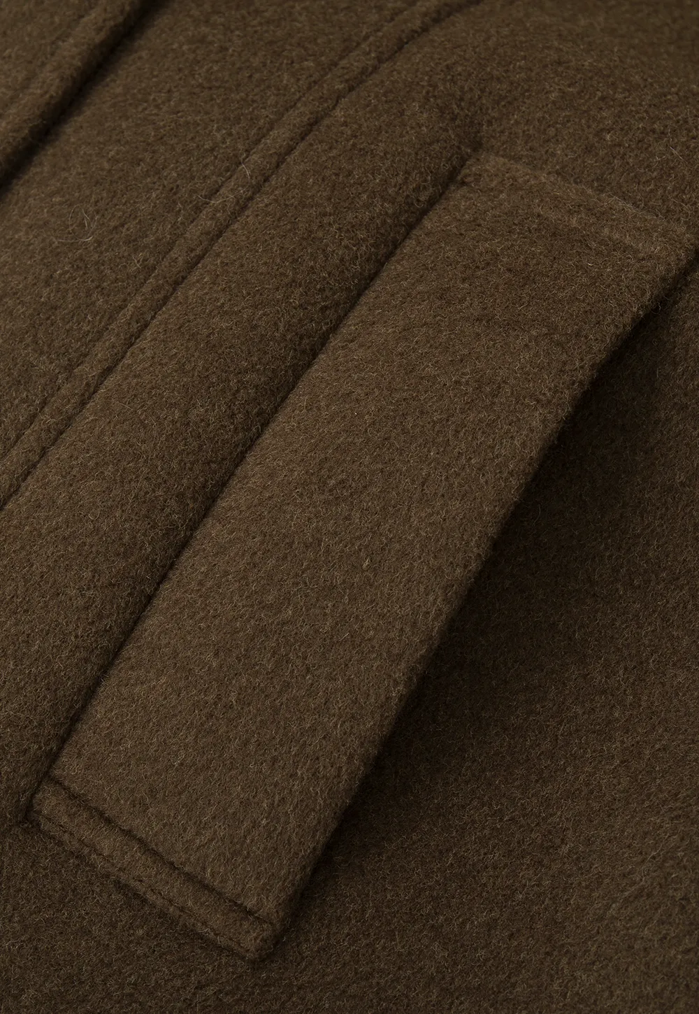 High Collar Belted Wool Coat