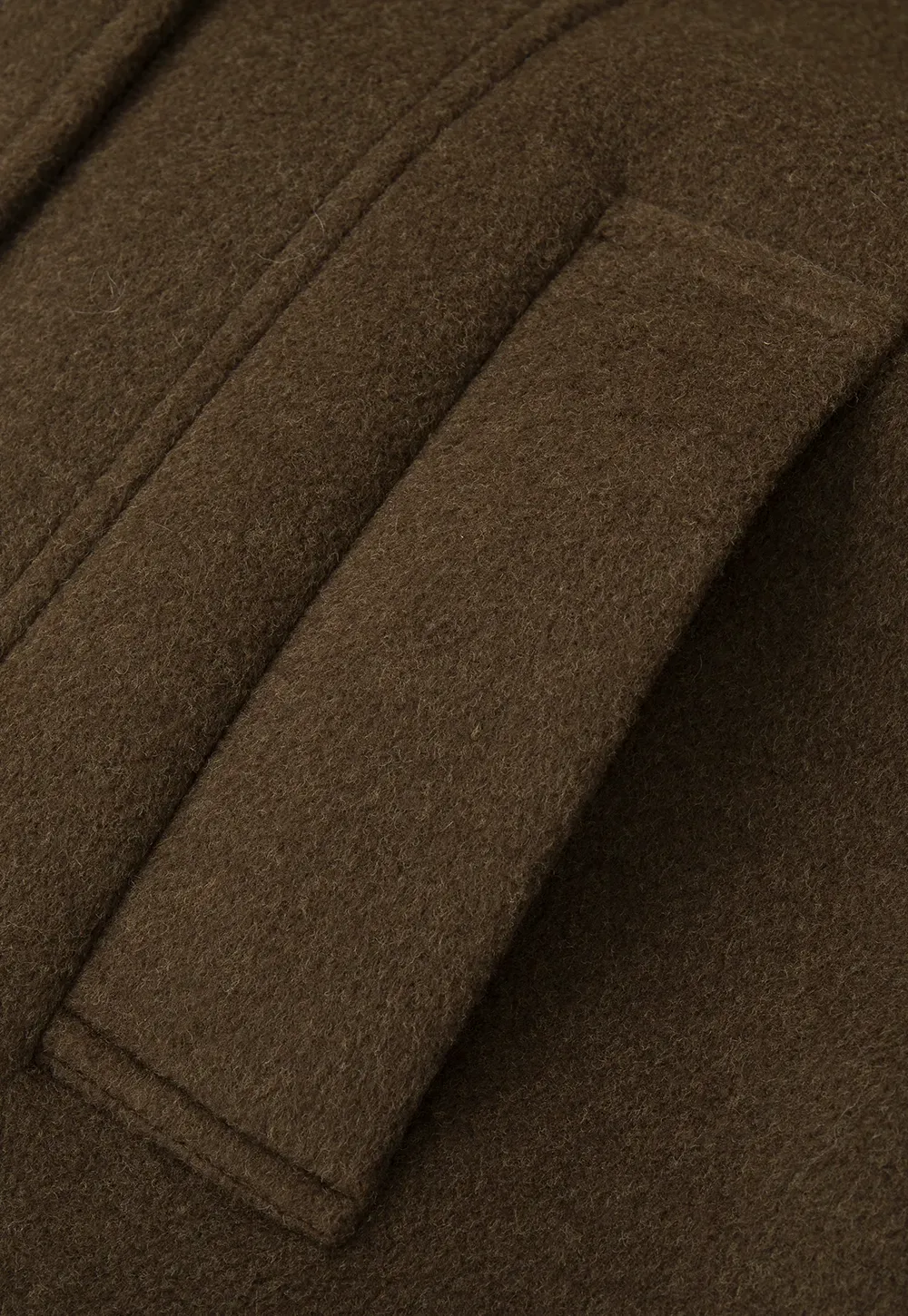High Collar Belted Wool Coat