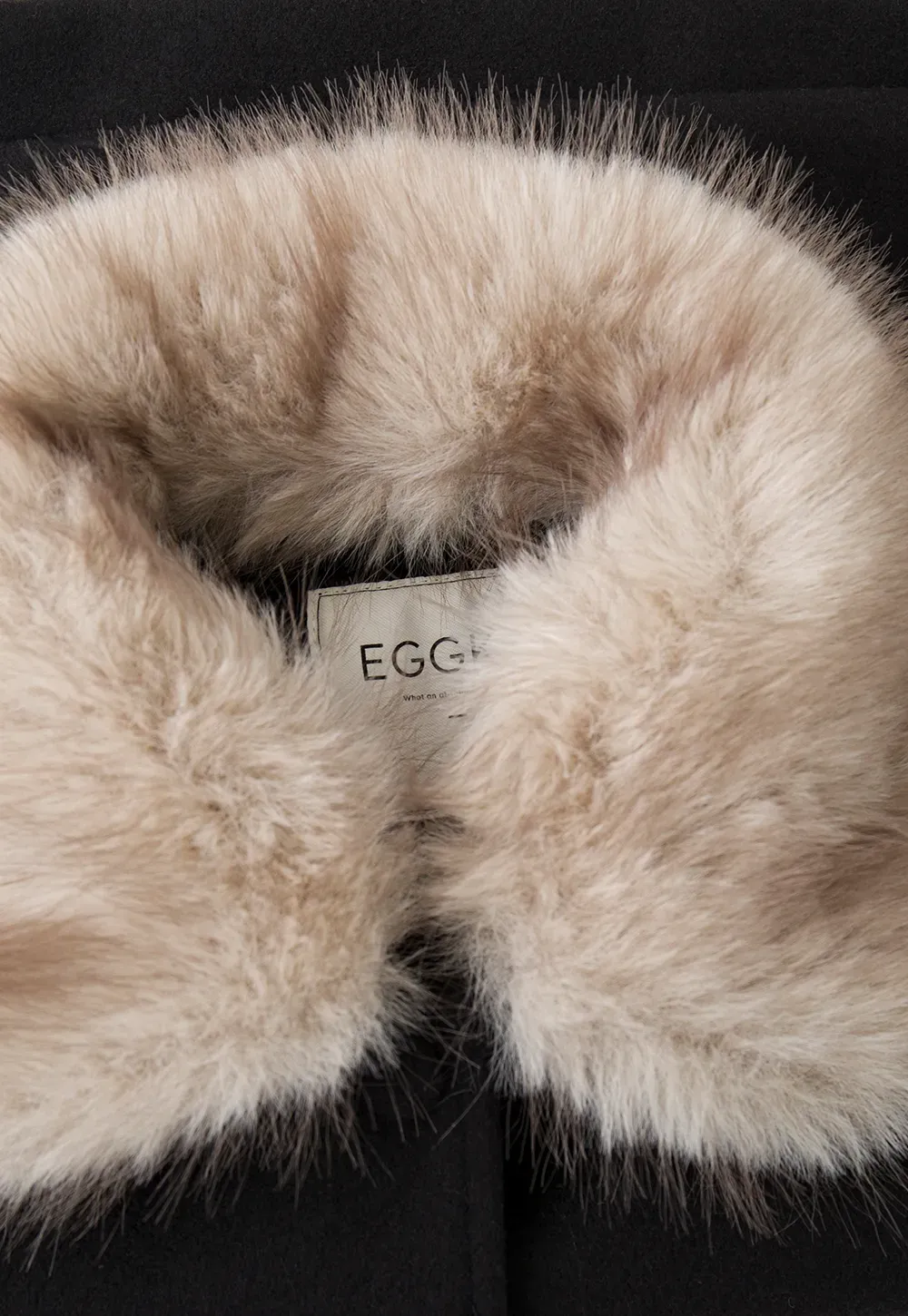 Faux Fur Trimmed Cape Wool Coat