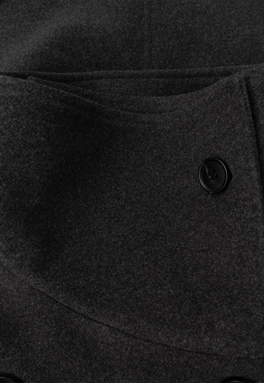 Peplum Waist Belted Wool Coat