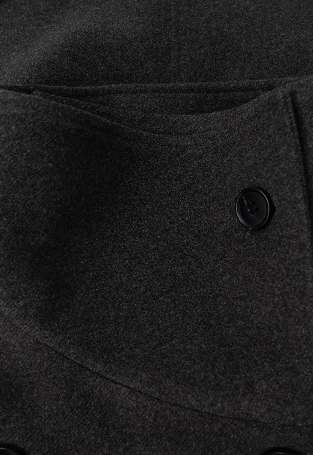 Peplum Waist Belted Wool Coat