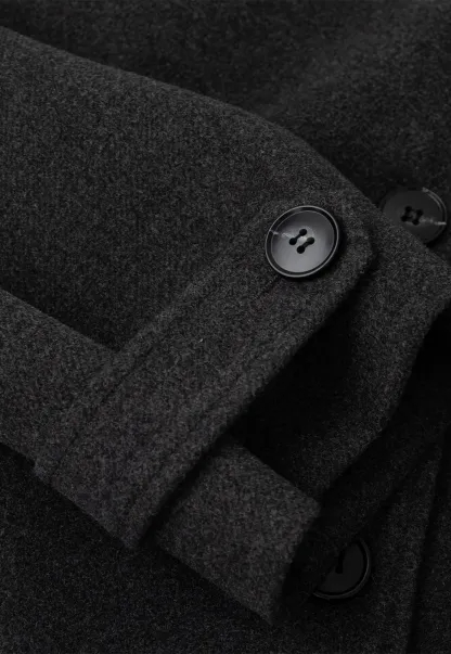 Peplum Waist Belted Wool Coat