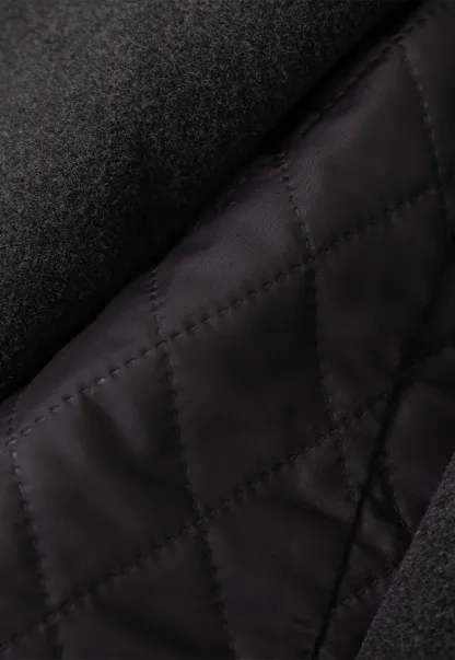 Peplum Waist Belted Wool Coat