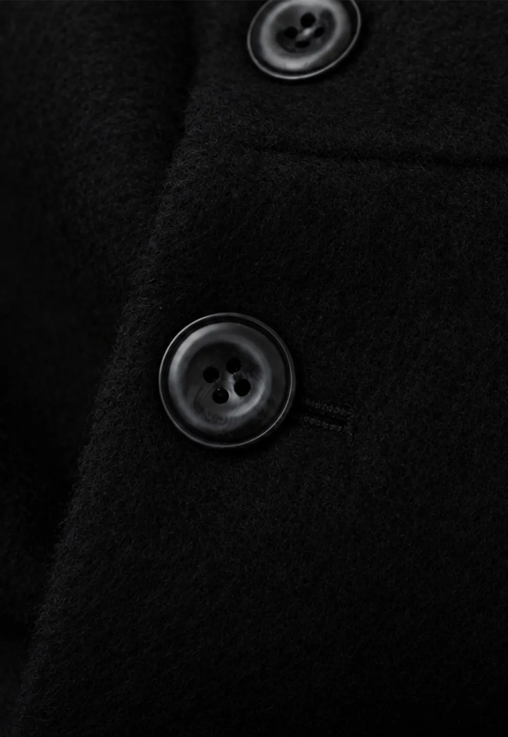 Structured Collar Wool Coat with Belted Waist
