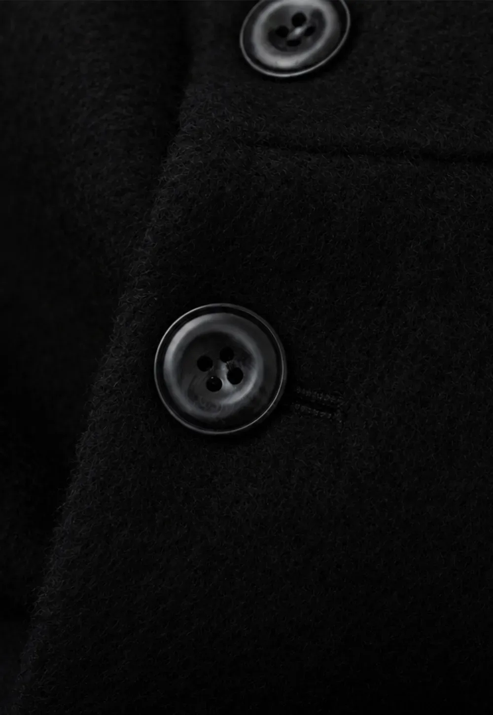 Structured Collar Wool Coat with Belted Waist