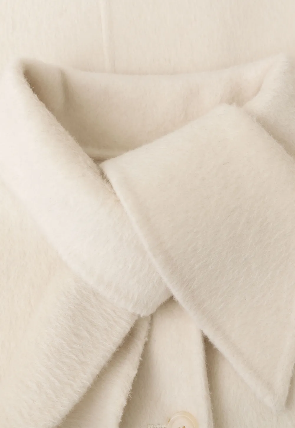 Oversized Coat with Asymmetrical Collar and Wide Sleeve