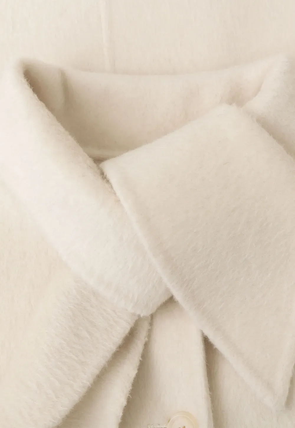 Oversized Coat with Asymmetrical Collar and Wide Sleeve