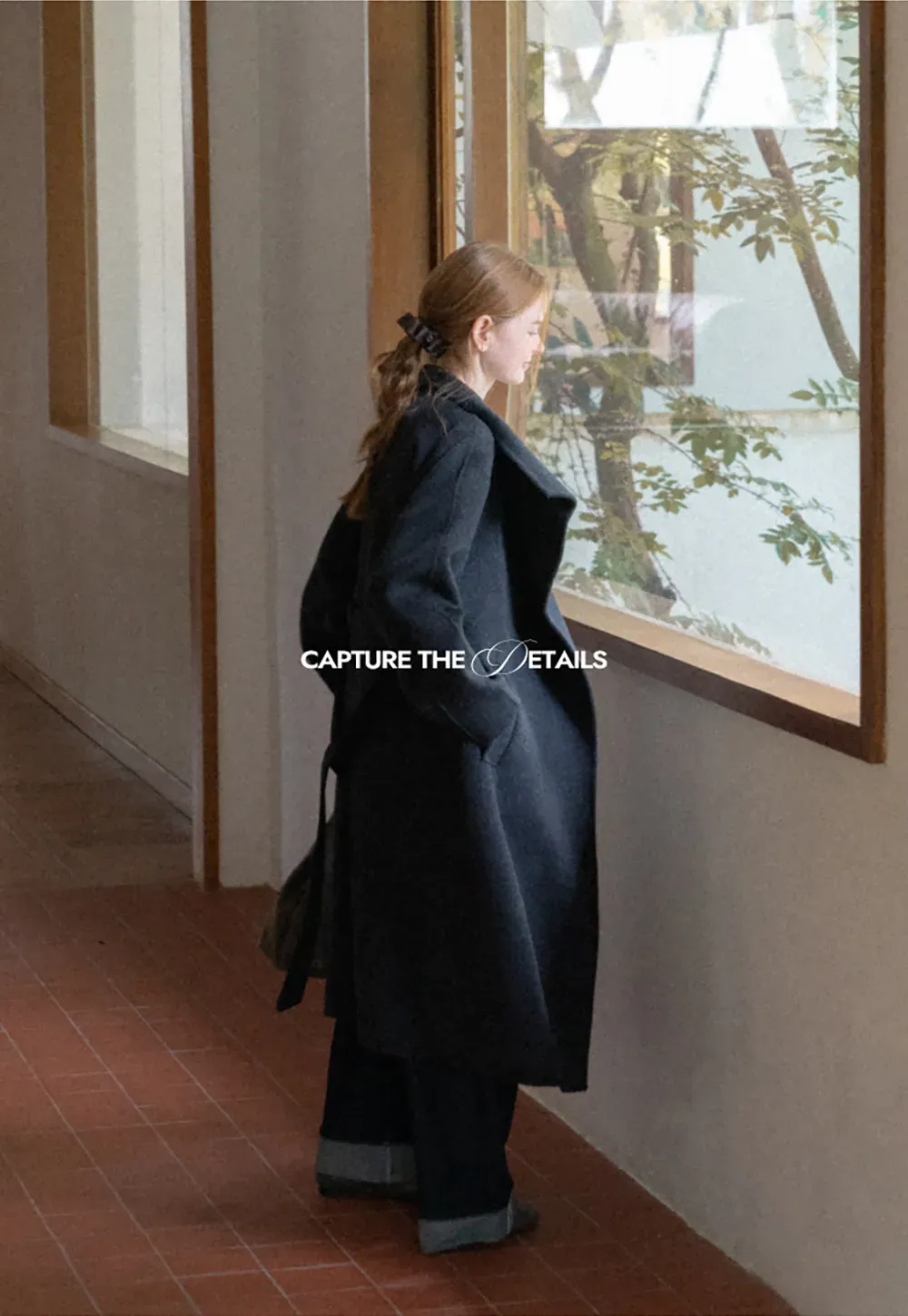 Wrap Style Belted Wool Coat