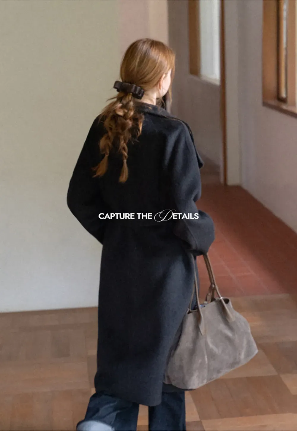 Wrap Style Belted Wool Coat