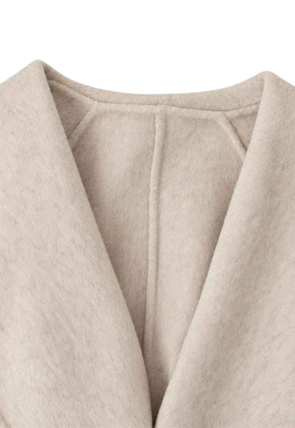 Wrap Style Belted Wool Coat