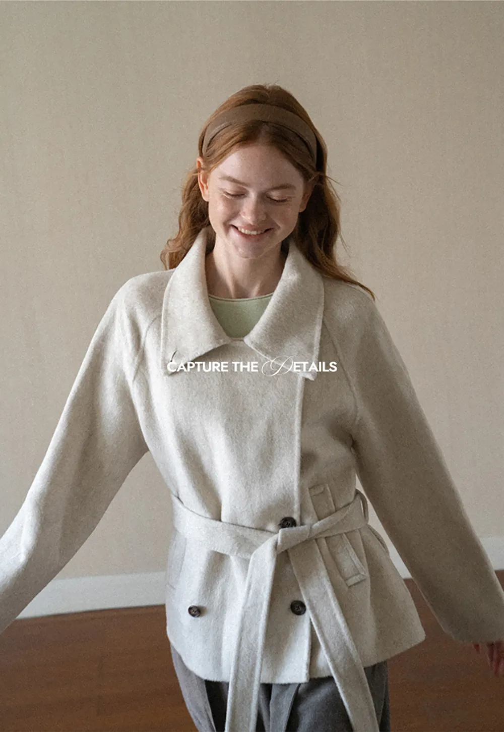 Oversized Wrap Coat with Wide Lapel and Belted Waist