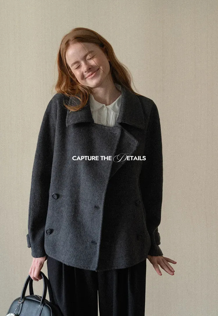 Oversized Wrap Coat with Wide Lapel and Belted Waist