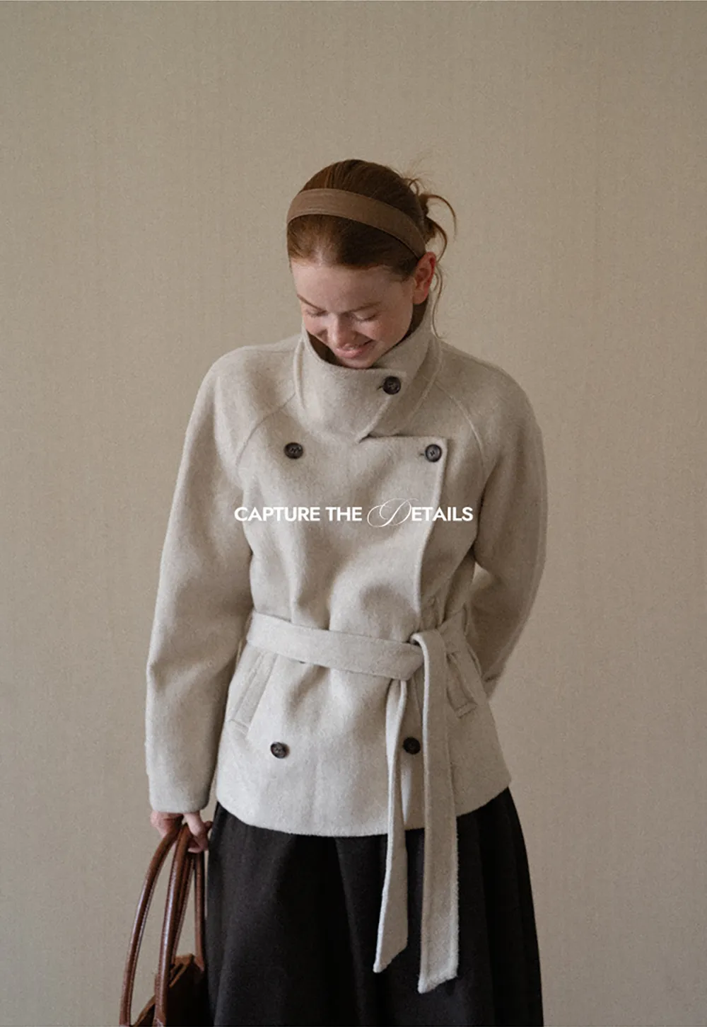Oversized Wrap Coat with Wide Lapel and Belted Waist