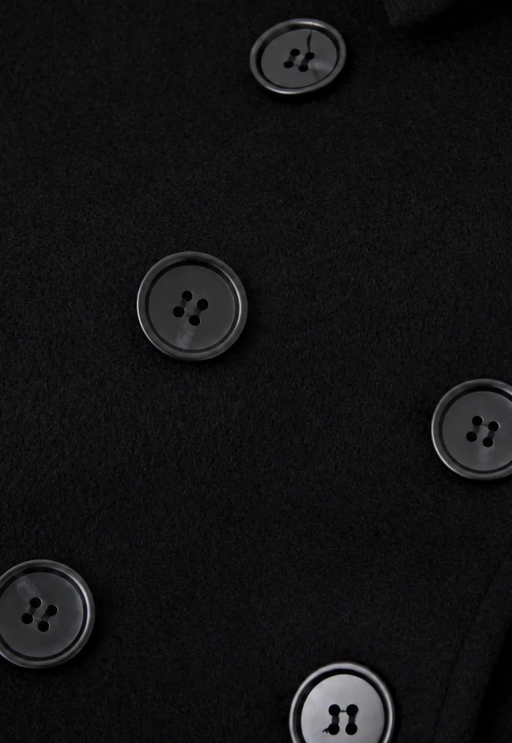 Peplum Hem Double Breasted Wool Coat